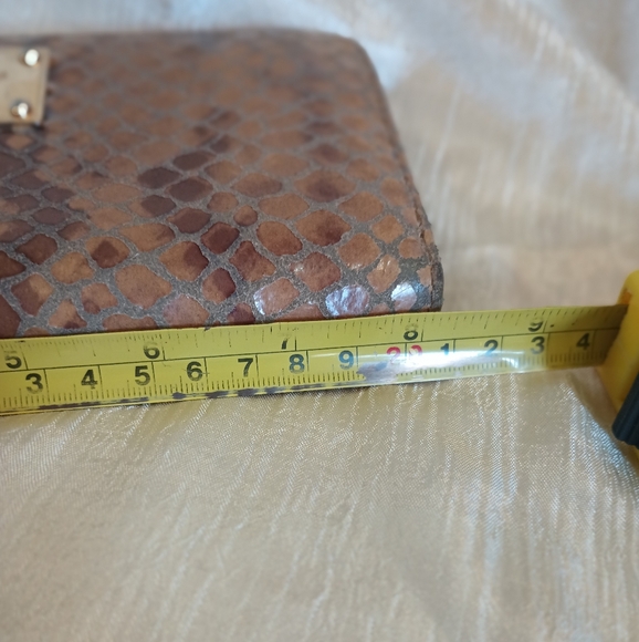 Michael Kors Python Embossed Brown Leather Jetset Wallet - Picture 12 of 15